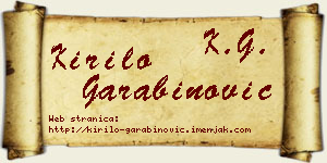 Kirilo Garabinović vizit kartica